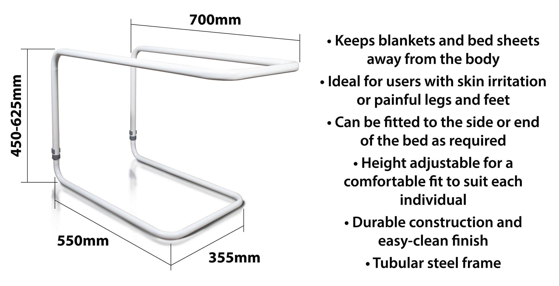 Heigh Adjustable Bed Cradle - Image 2