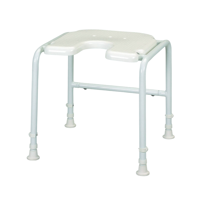 White Line Shower Stool